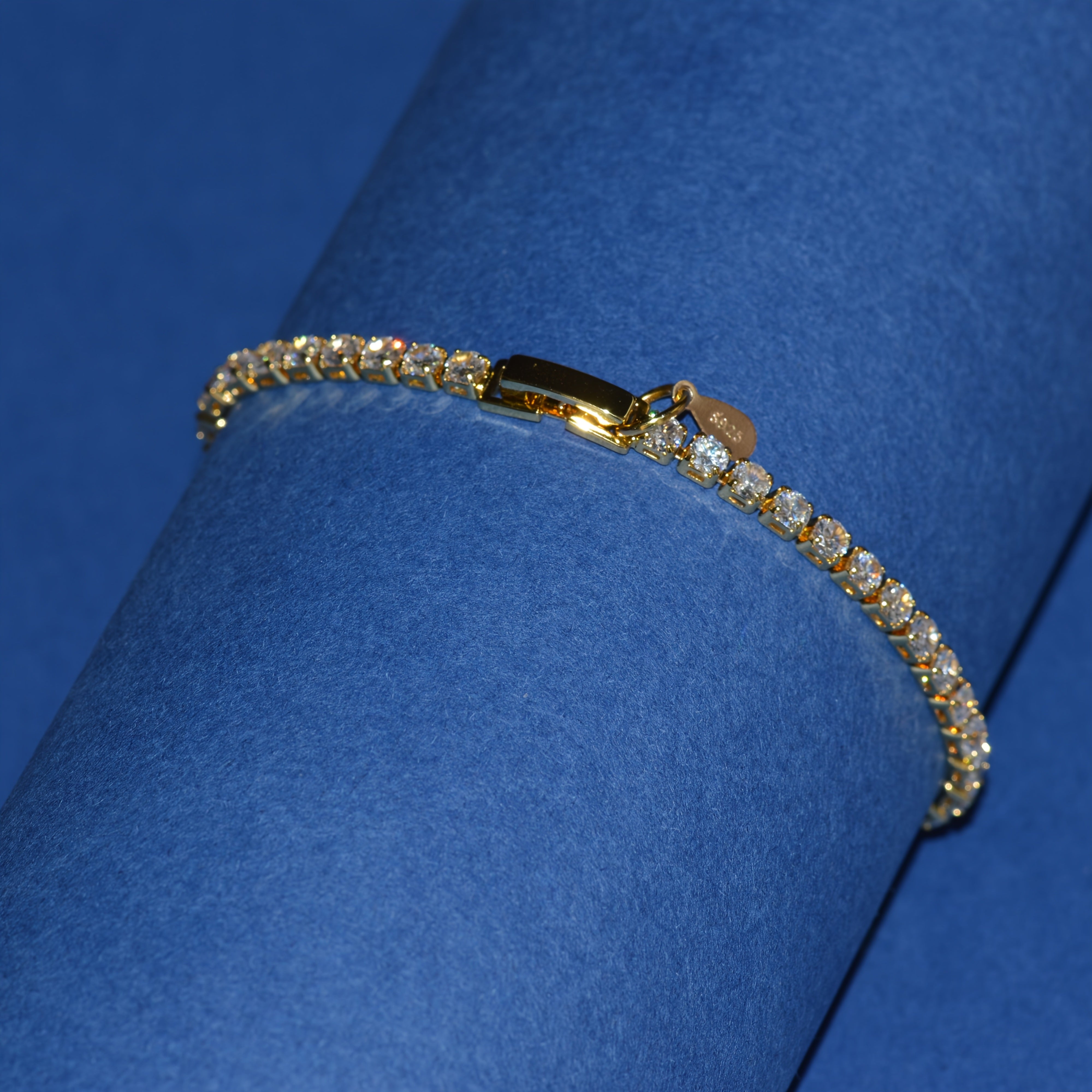 VVS Moissanite Tennis Bracelet for Women 3mm Yellow Silvery Jewelry