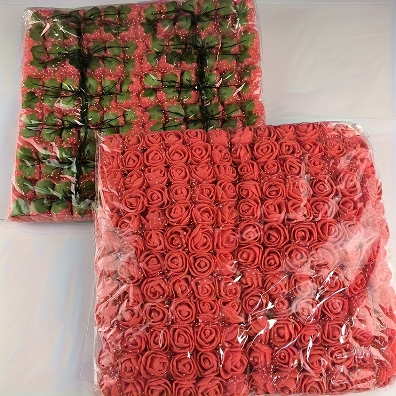 Artificial Rose Heads Pack of 144 for DIY Decor Wreaths Gift Box Accents