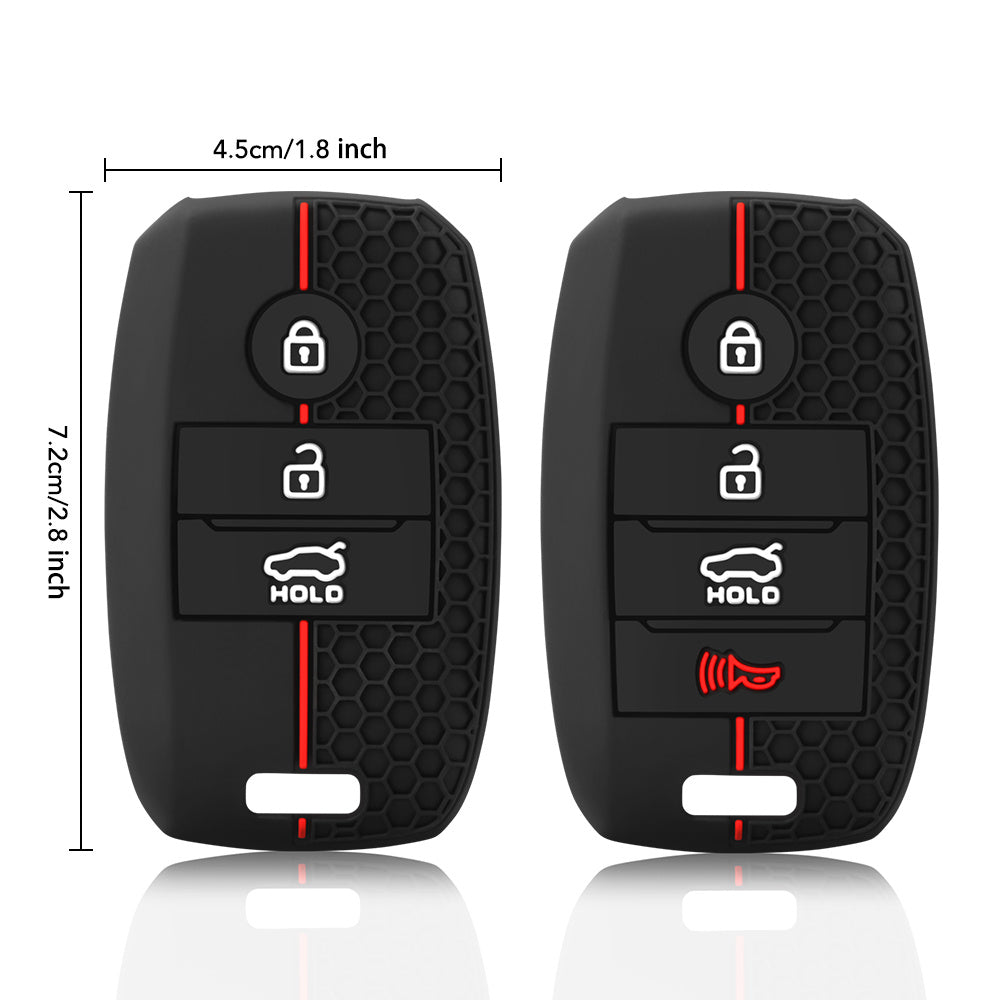 Smart Silicone Car Key Case Cover for Kia Vehicles with 3/4 Buttons