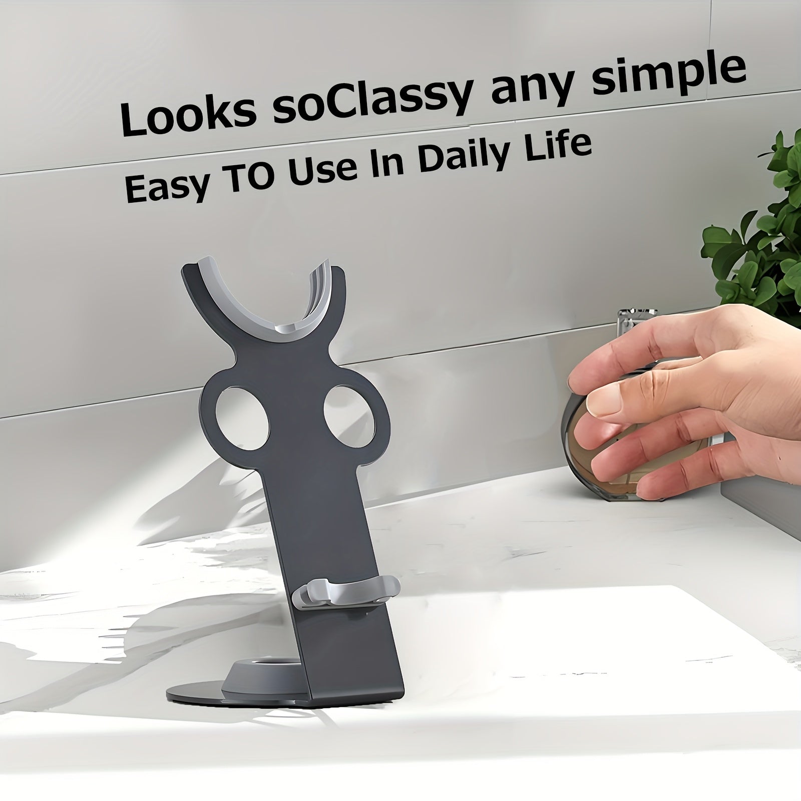 Aluminum Alloy Magnetic Wall Mount Bracket for Hair Dryer Bathroom Accessory