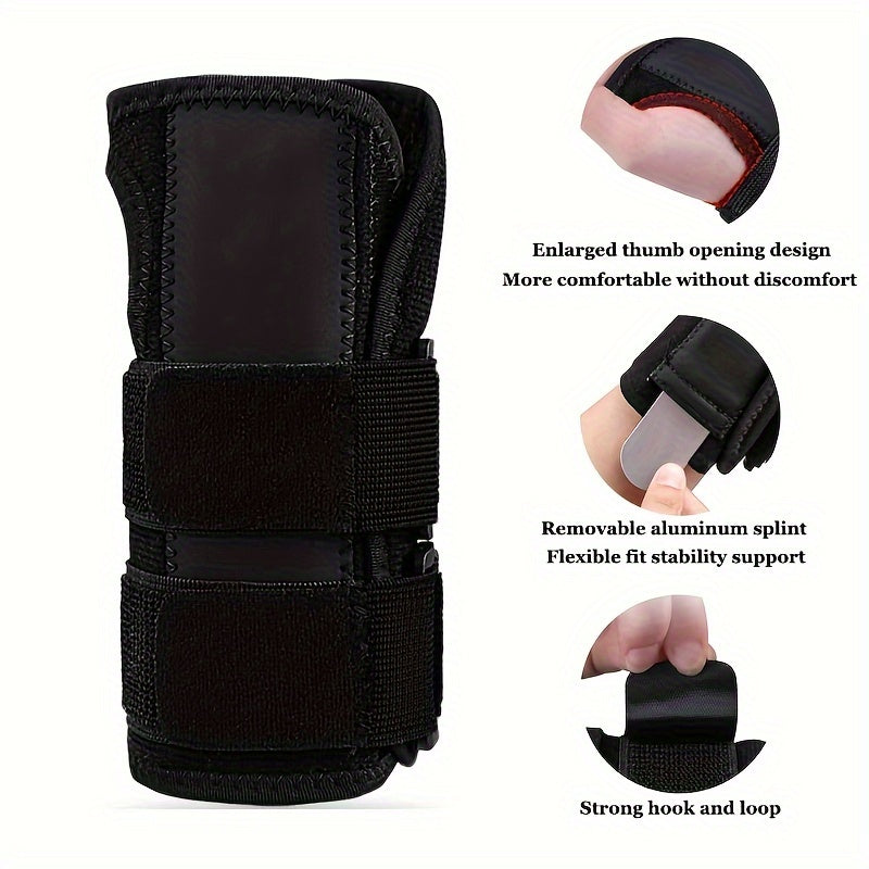 Adjustable Black Nylon Wrist Brace for Carpal Tunnel Support