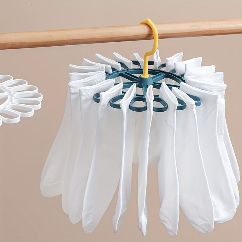 Clothes Drying Clip with 20 Holes Indoor Outdoor Windproof for Underwear Socks