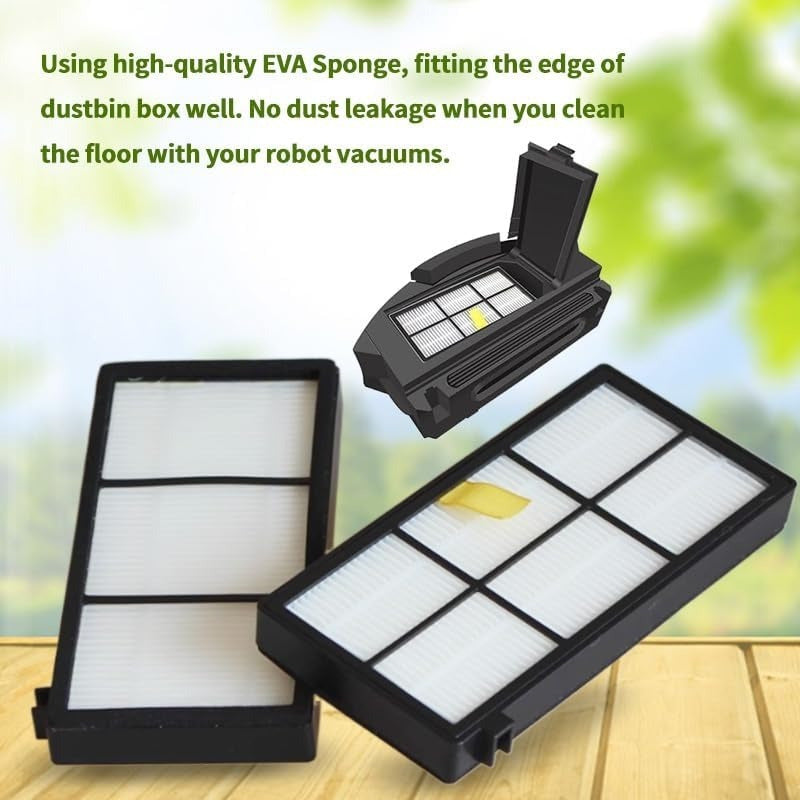 Set of 4 HEPA Vacuum Filters for 800/900 Series Robots High-Efficiency Replacement