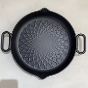 Enamel Cast Iron Skillet 32cm Non-Stick Pan for Eggs Steak Kitchen Use