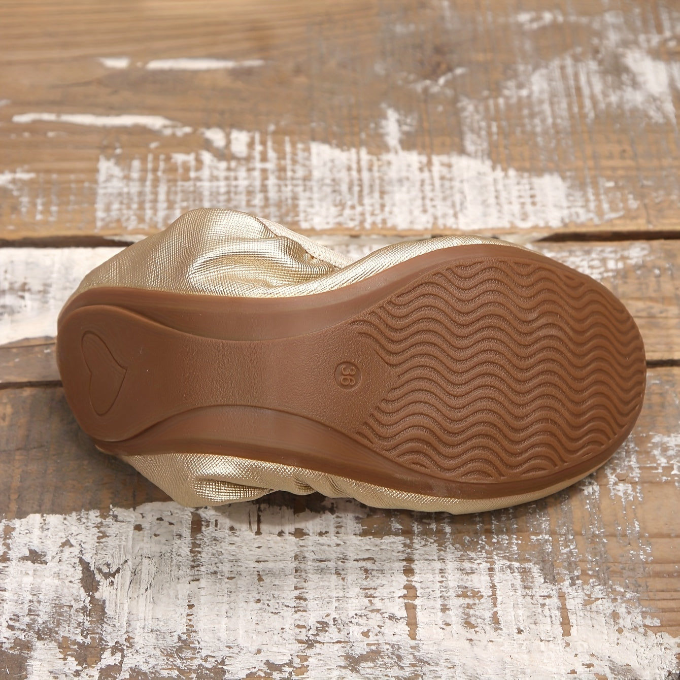 Zapatos de ballet para mujer con lazo - Zapatos de baile sin cordones con punta redonda y suela antideslizante de TPR