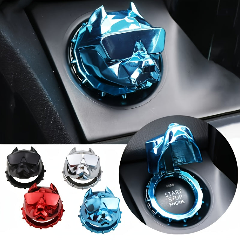Cubierta decorativa de pegatina protectora para botón de encendido y apagado del motor universal
