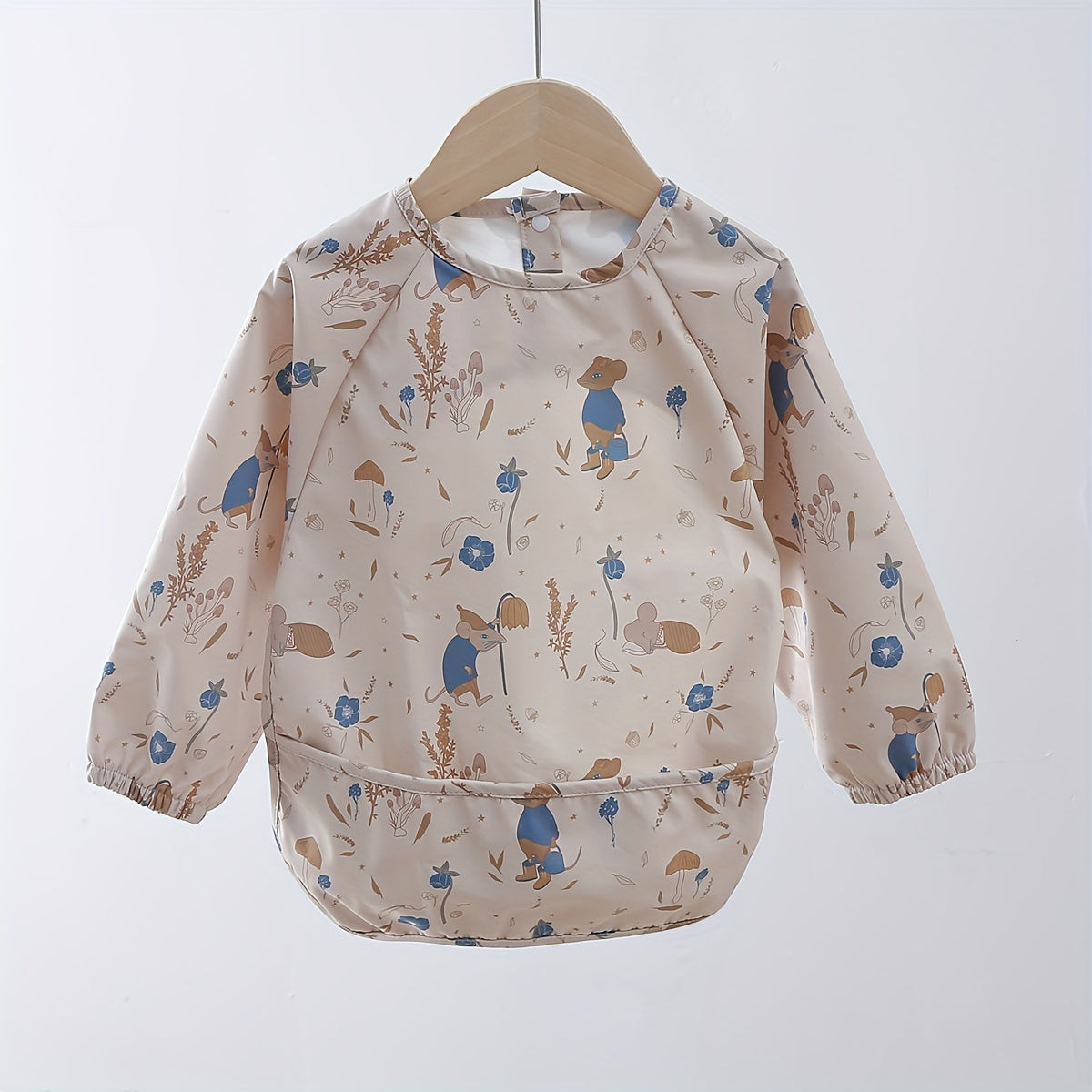 Kids Waterproof Polyester Fiber Bib Apron for Boys and Girls Durable Cover-up for Mealtime and Art Activities