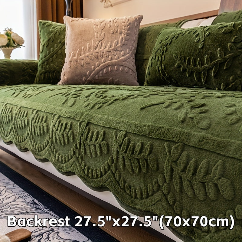 Пуховое покрытие для дивана с леопардовым принтом, сделанное из толстого искусственного меха, подходит для домашних животных, не скользит, подходит для различных размеров диванов. Идеально для декора гостиной, спальни или офиса.