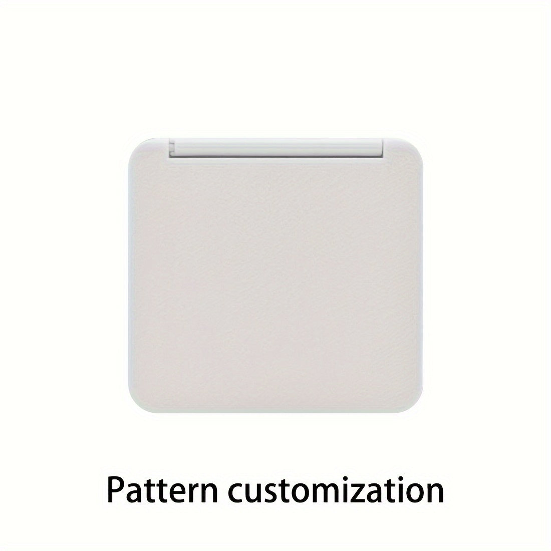 Personalized Floral Mini Makeup Mirror with Custom Photo and Text for Travel and Purses