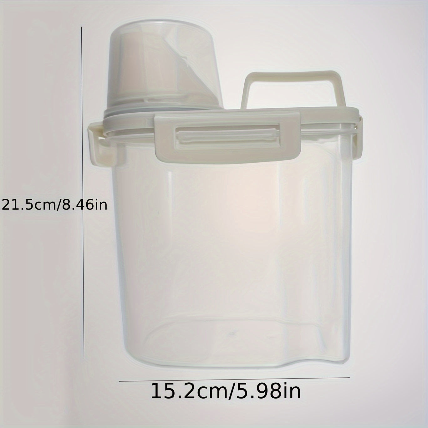 Plastic Pet Food Storage Container with Moisture-Proof Vacuum Seal and Measuring Cup