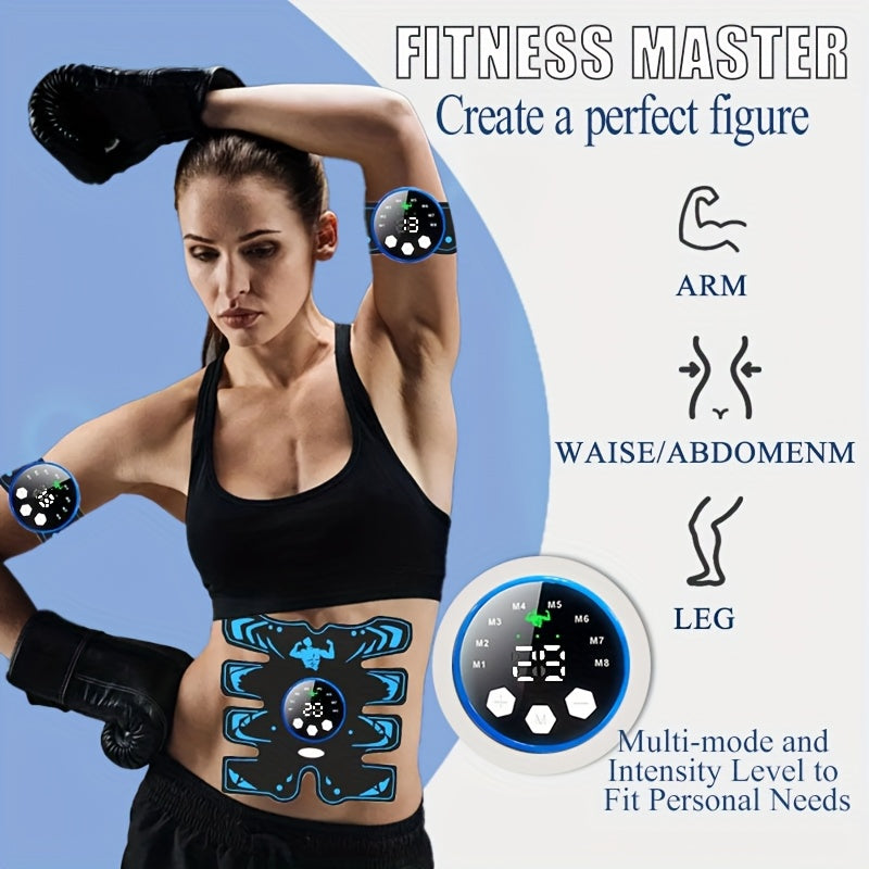 Массажный пояс с USB-зарядкой, 8 режимов и 29 уровней интенсивности. Интеллектуальное таймерное управление, подходит для домашнего массажа и является отличным подарком. Можно использовать по всему телу.