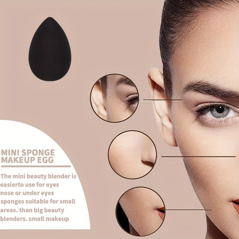 Yuz va ko'zlar uchun 28 ta makiyaj cho'tkasi to'plami, gubkalar bilan, naylon qobiq