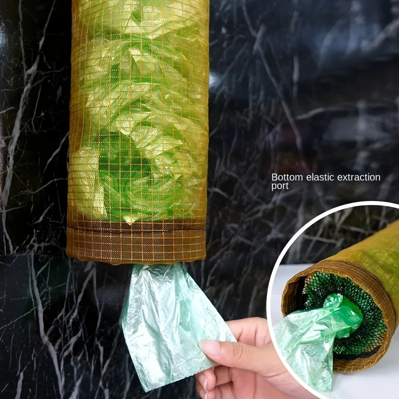 Wall-Mounted Kitchen Organizer for Trash Bag Storage and Dispensing Plastic Garbage Bag Holder