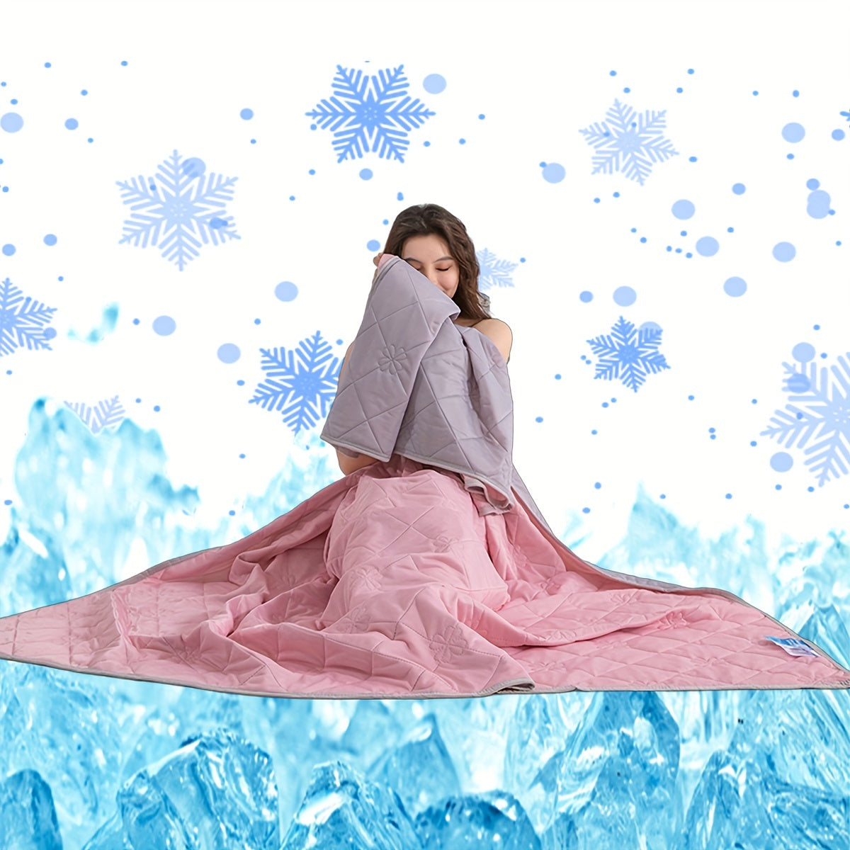 Manta de enfriamiento grande, ligera, con enfriamiento de aire para durmientes calurosos, cubierta transpirable y suave