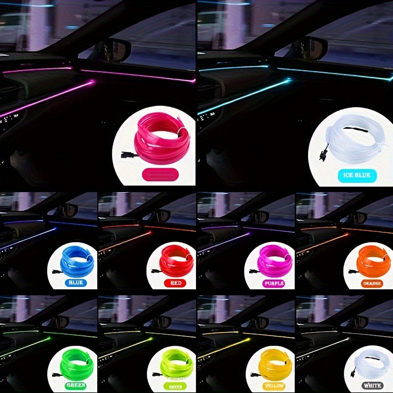 Car Interior LED Strip Flexible Neon Light Universal Auto Ambient Lamp 12V