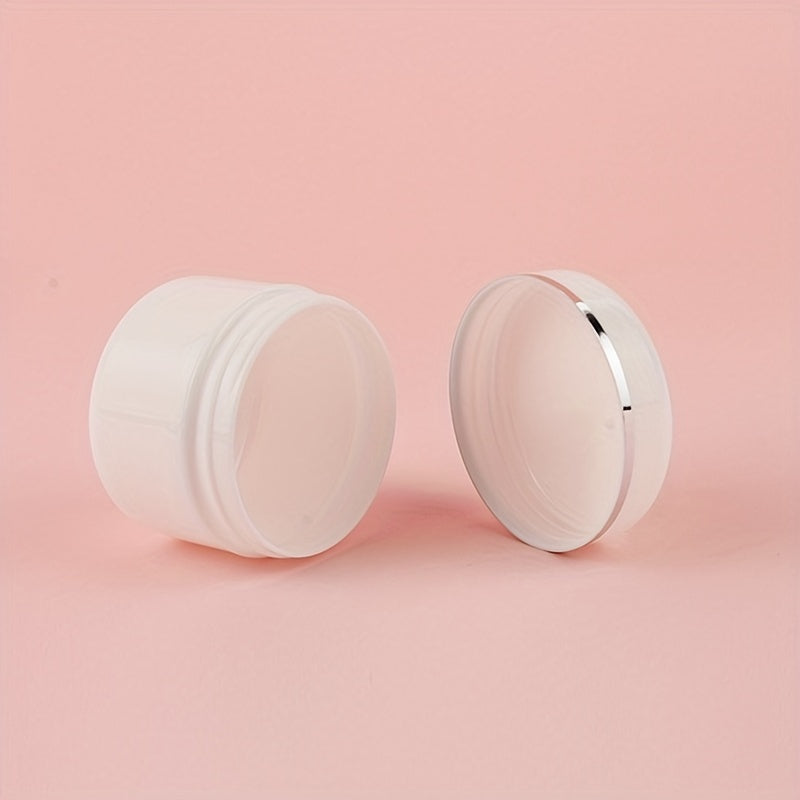 20ml White Plastic Cosmetic Jars Refillable Sample Containers for Skincare and Makeup