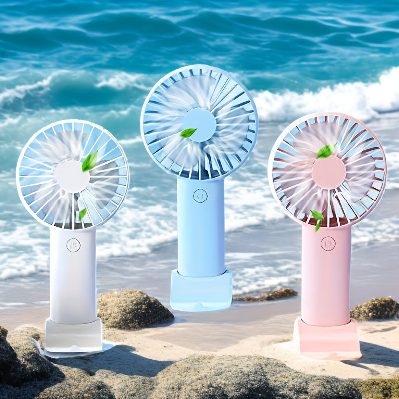 Mini Portable USB Fan Rechargeable Adjustable Head for Camping Beach Room
