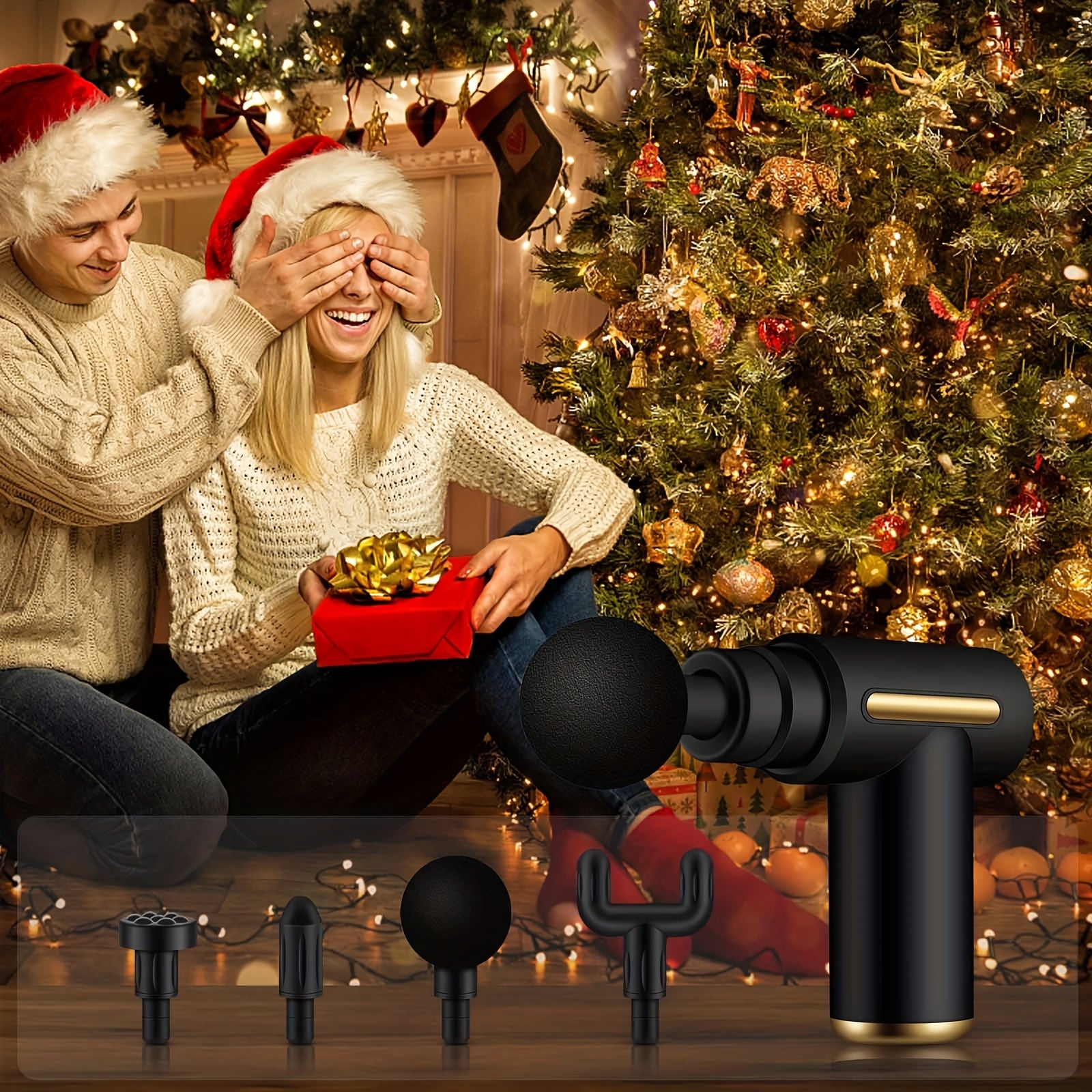 Ручной электрический массажер для глубокого расслабления мышц с ЖК-дисплеем, перезаряжаемый литий-ионный аккумулятор