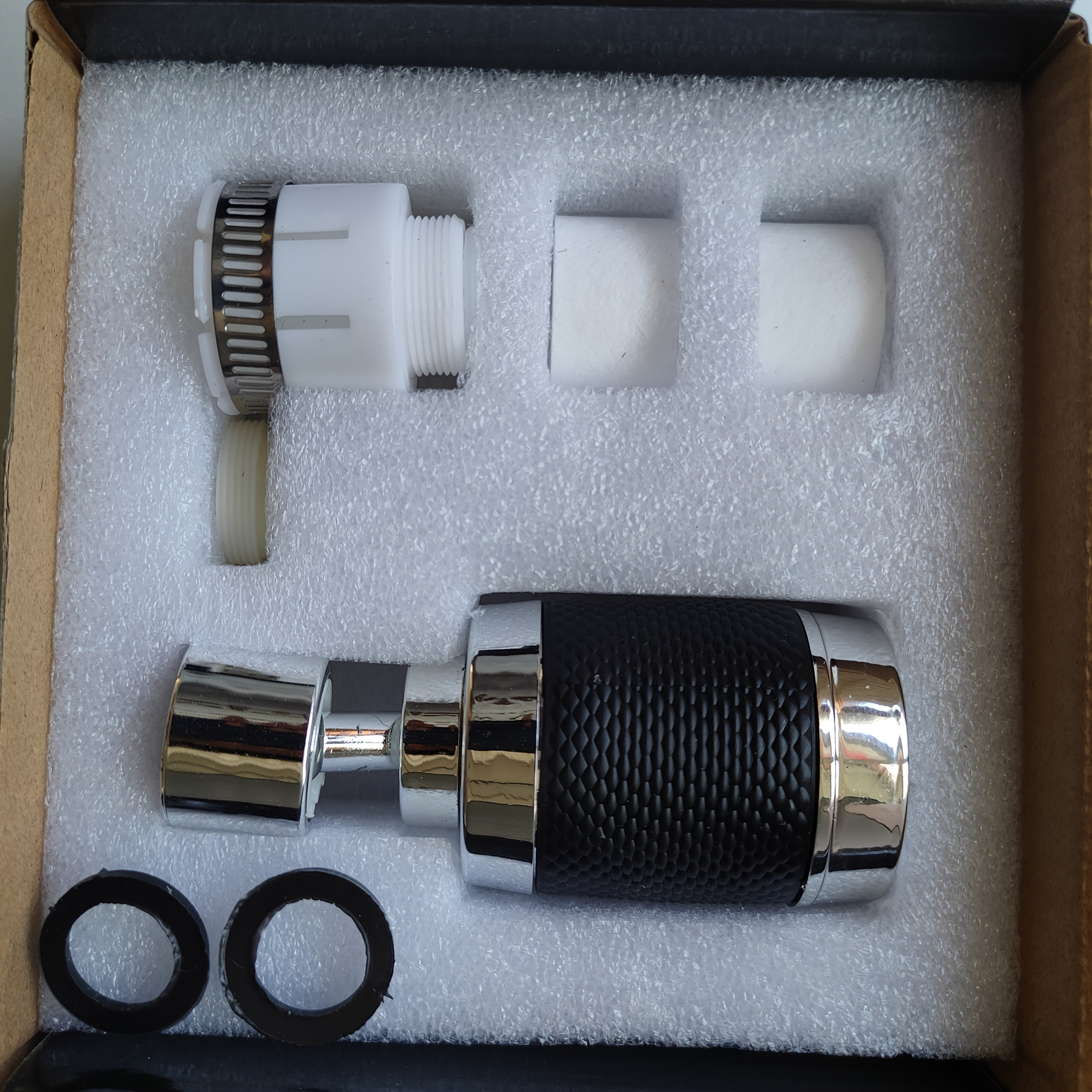 6-Piece Faucet Water Filter Set with 3-Speed Splash-Proof and 360-Degree Swivel