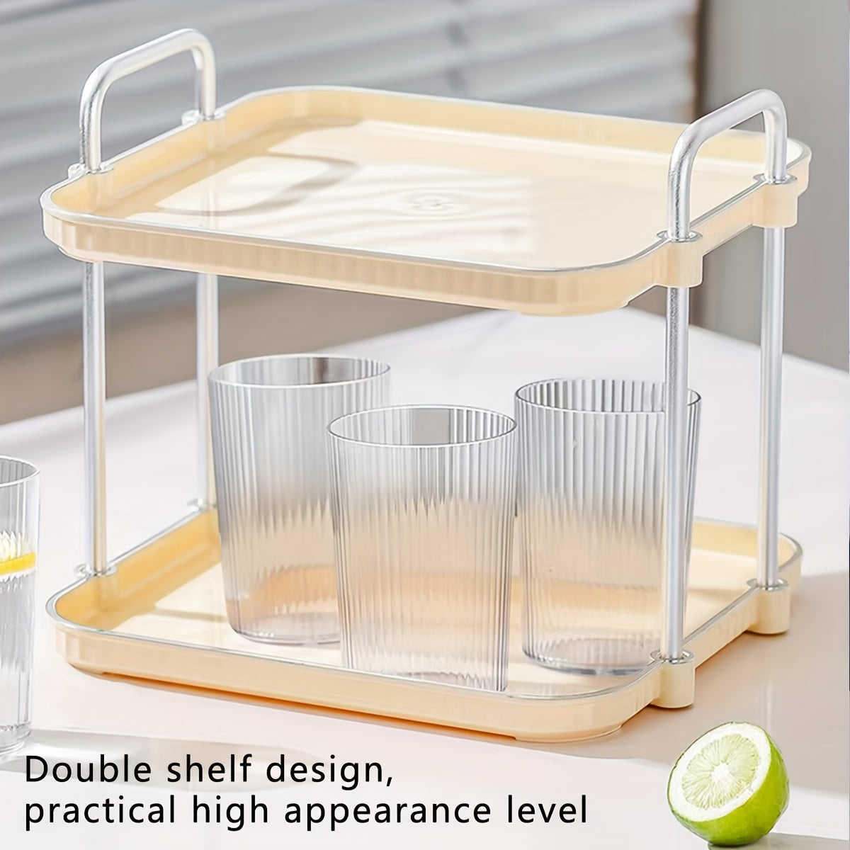 Outdoor Plastic Storage Rack for Drinks Ice Buckets Cold Water Pots and Garden Use