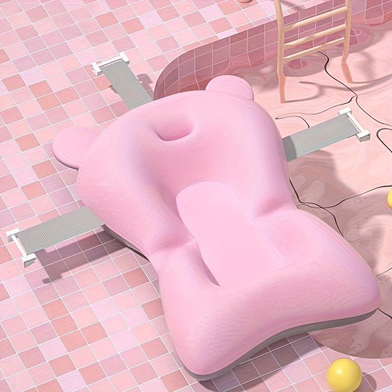 Мягкий полиэстерный нескользящий подкладка для сиденья для купания малышей и детей, ремень безопасности