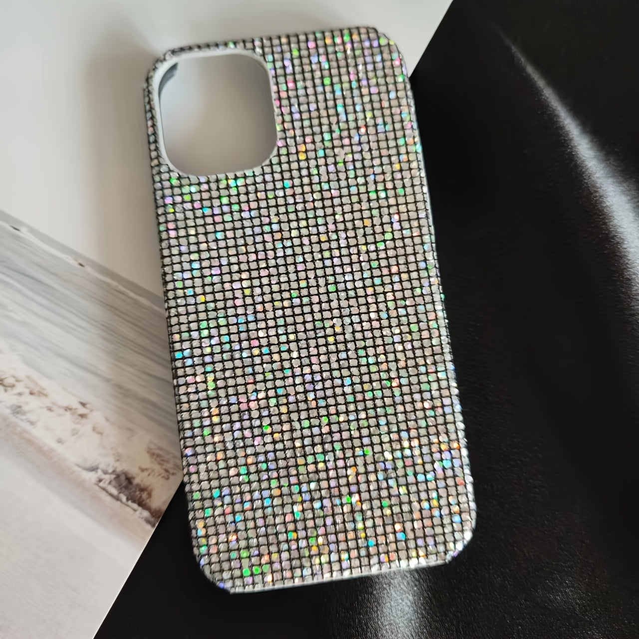 Black Glitter Anti-Drop Phone Case for iPhone Models 7-15