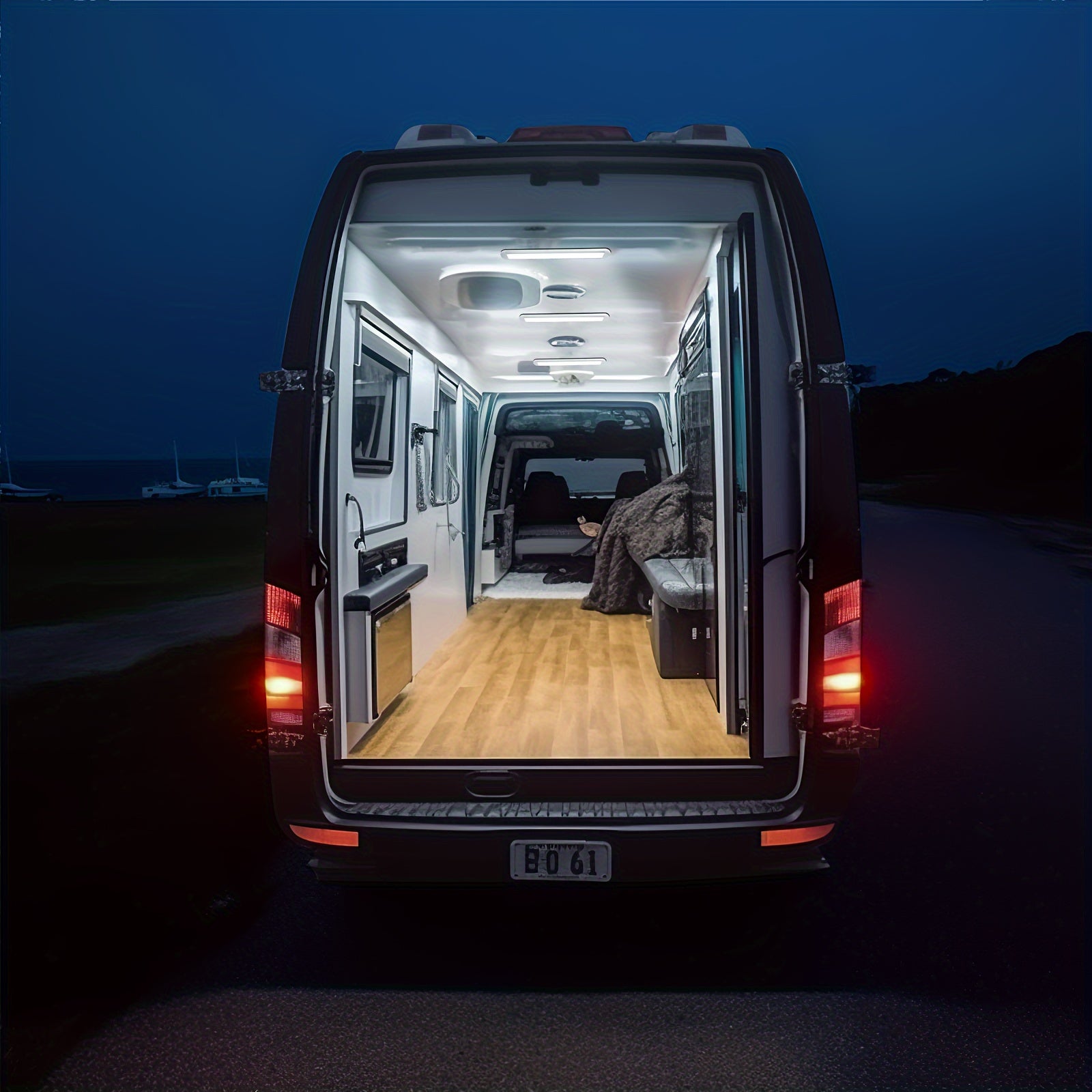 2 Pack White LED Interior Light Bar for RV Van Truck Camper Boat