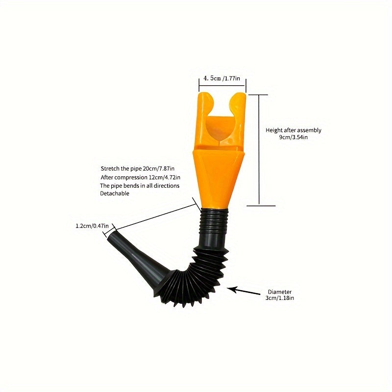 5PCS Funnel With Clamp Hands-Free Gasoline Windshield Fluid Transfer