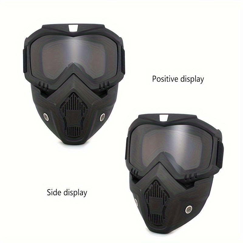 Full Face HD Transparent Windproof Sandproof Welding Protective Goggles with Mask