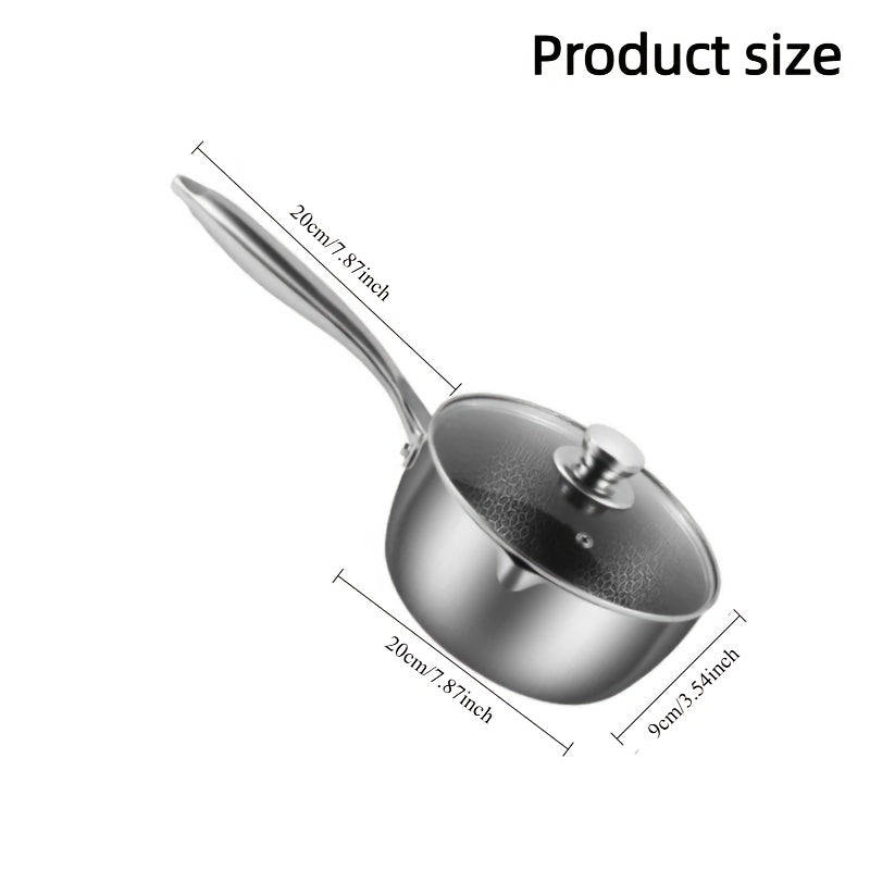 Olla de acero inoxidable con recubrimiento antiadherente de panal para sopa y guiso
