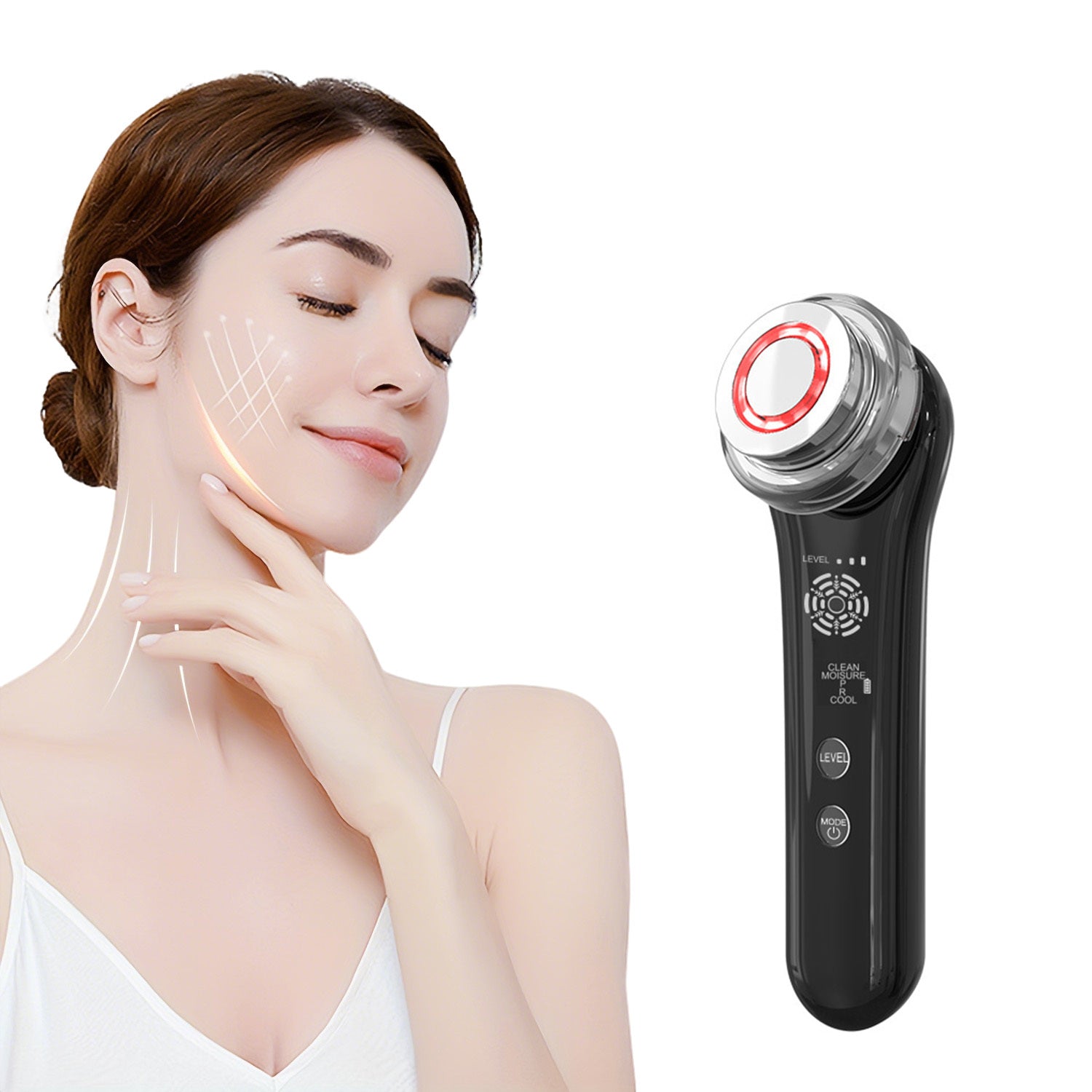Rechargeable Electric Facial Massager with 5 Modes USB Charging 600mAh Lithium Battery Skin Care Device