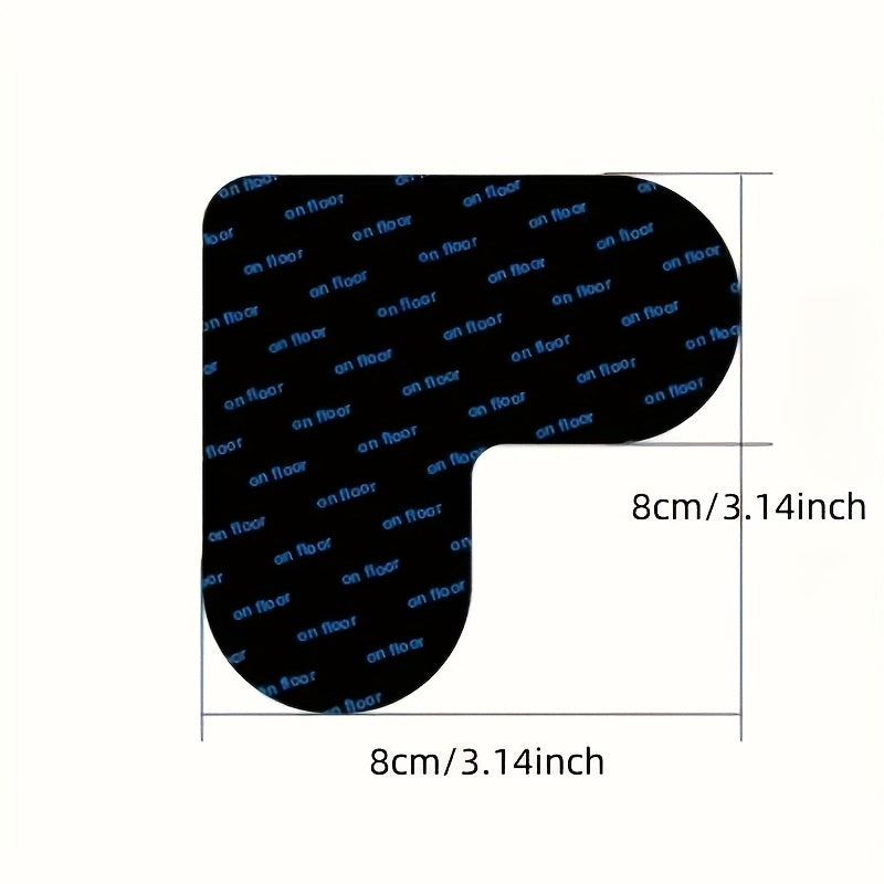 Set of 8 Heart-Shaped Non-Slip Carpet Grippers for Hardwood and Tile Floors