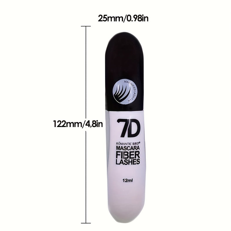 Máscara de pestañas a prueba de agua para mujer, con fibra alargadora 4D, voluminizadora, color negro, de larga duración