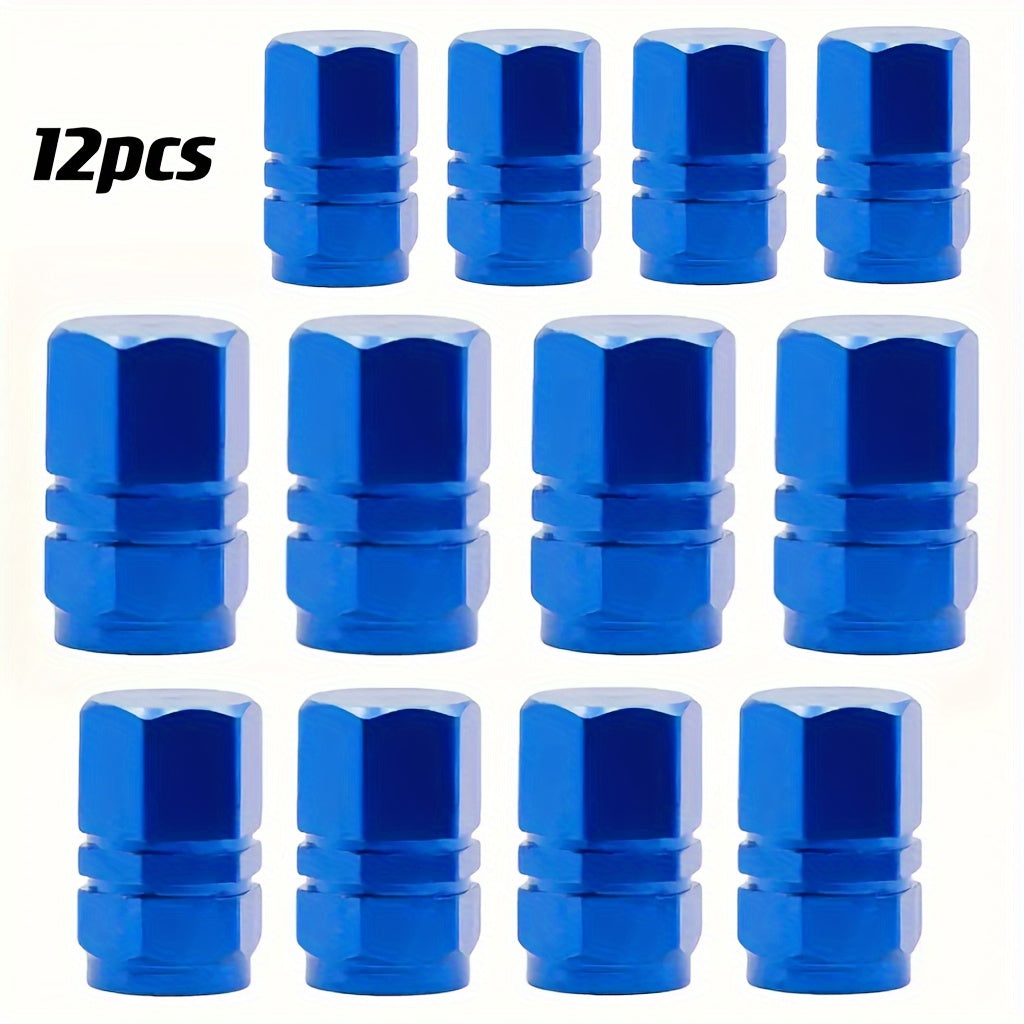 Durable Aluminum Tire Valve Caps 4/8/12 pcs Dustproof Easy to Install