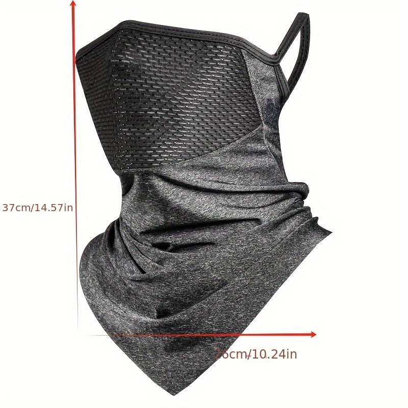 Máscara facial unisex transpirable con protección solar y ganchos para orejas para ciclismo