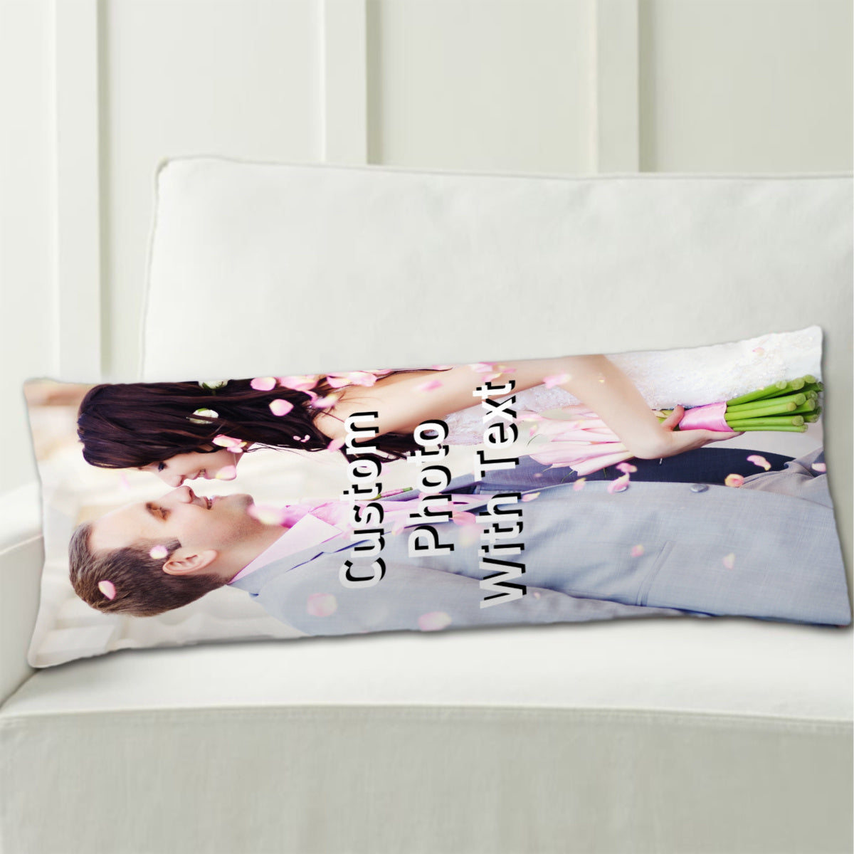 Personalized Double-Sided Plush Pillowcase 50x137 cm for Home Decor and Gifts