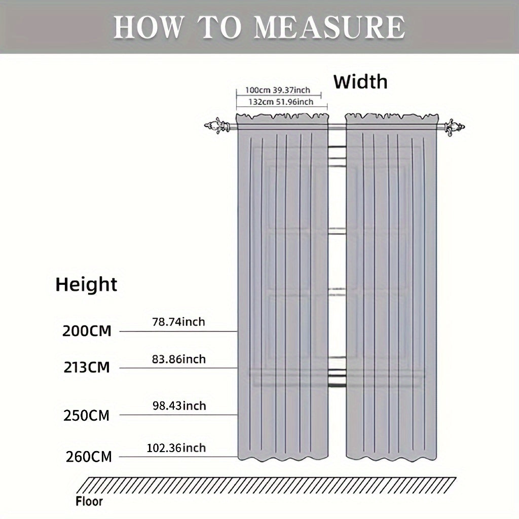 Set of 2 Golden Jacquard Curtains Grommet Top for Living Room Bedroom Office