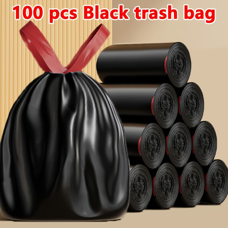 100 ta super qalin og'ir yuk ko'taruvchi, qora chiqindi sumkalar, maxfiylikni himoya qilish uchun tortish ipi bilan. Ushbu opak bir martalik plastik sumkalar oshxona, hammom, yotoqxona, yashash xonasi, ochiq joylar va tozalash uchun mos keladi. Bu
