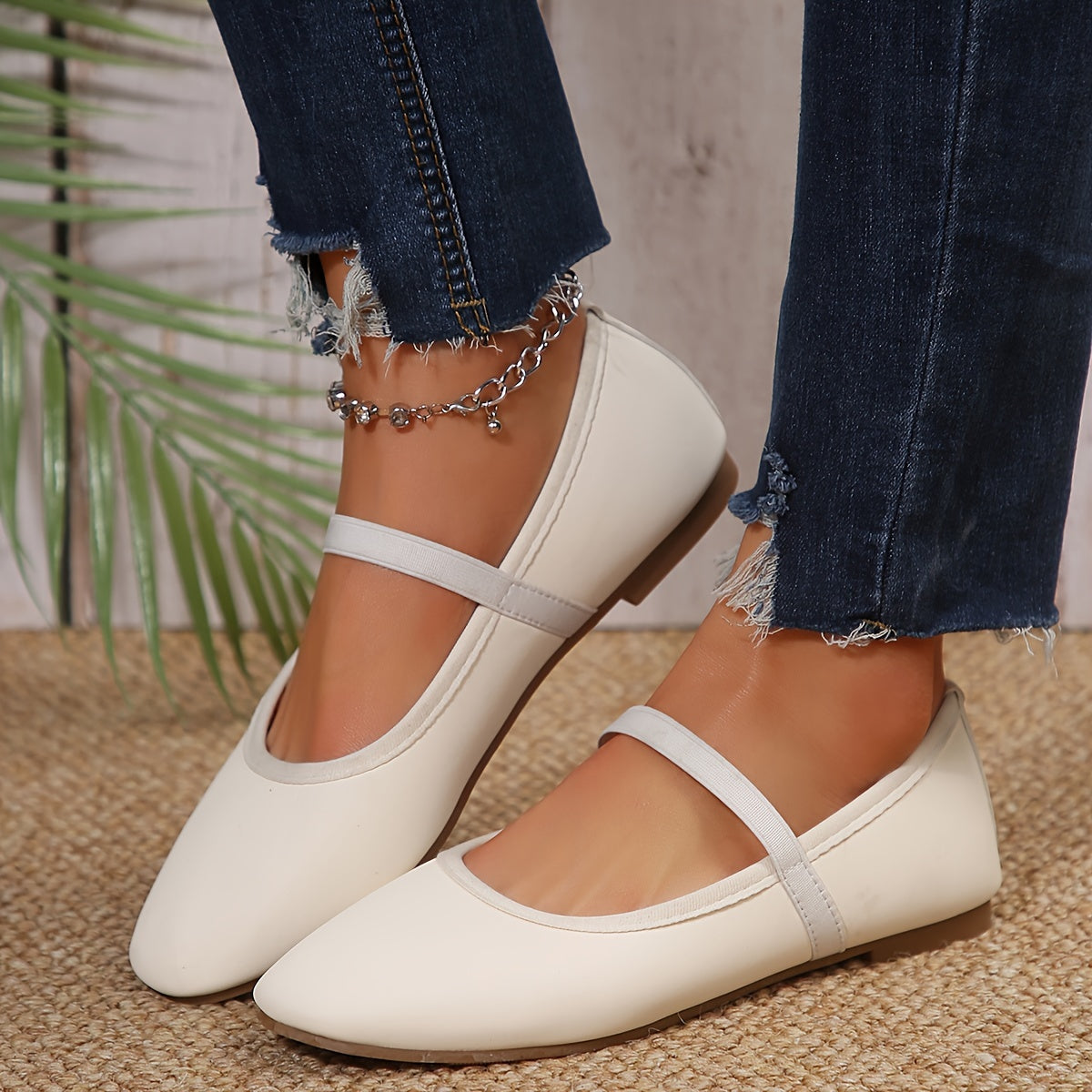 Ayollar uchun bir rangli balet flats, osongina kiyiladigan qulay yupqa poyabzal