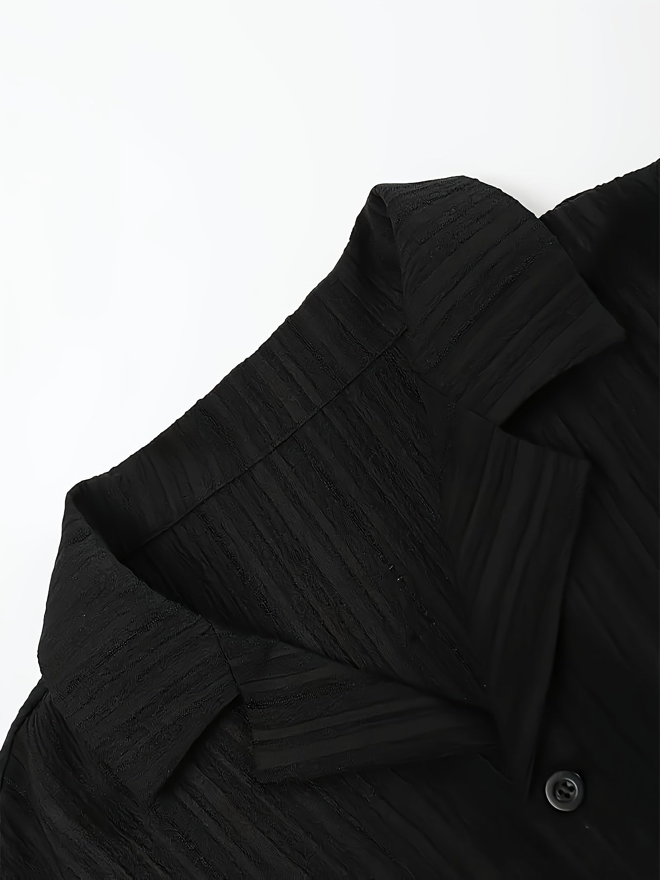 Men's Casual 2-Piece Set Short-Sleeve Cuban Collar Shirt and Drawstring Pants Polyester Blend Spring Fall