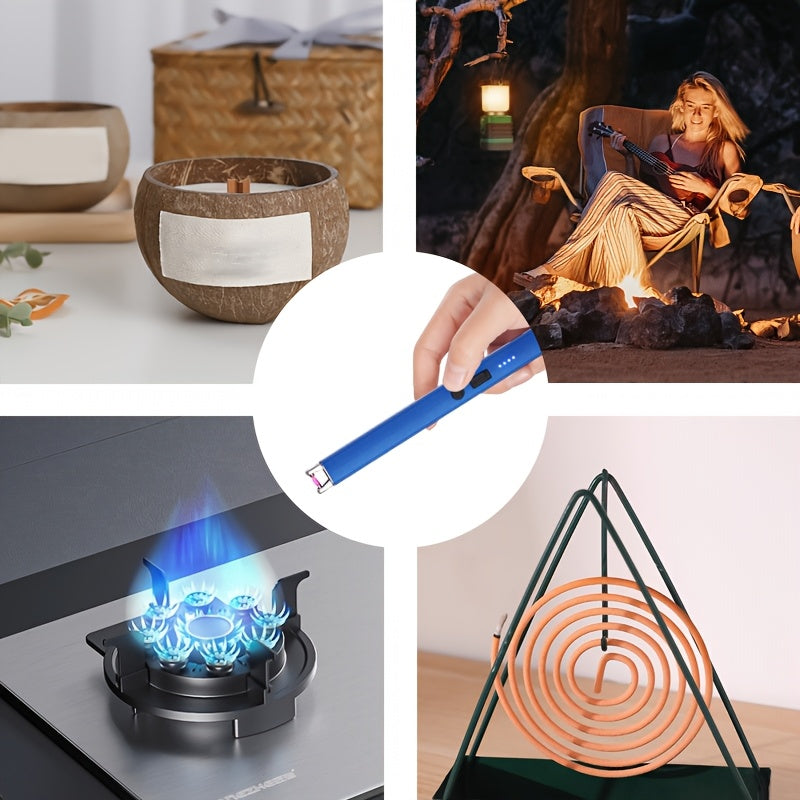 Qayta to'ldiriladigan elektr arc yondirg'ich to'plami shamolsiz sham candle gaz pech barbekyu