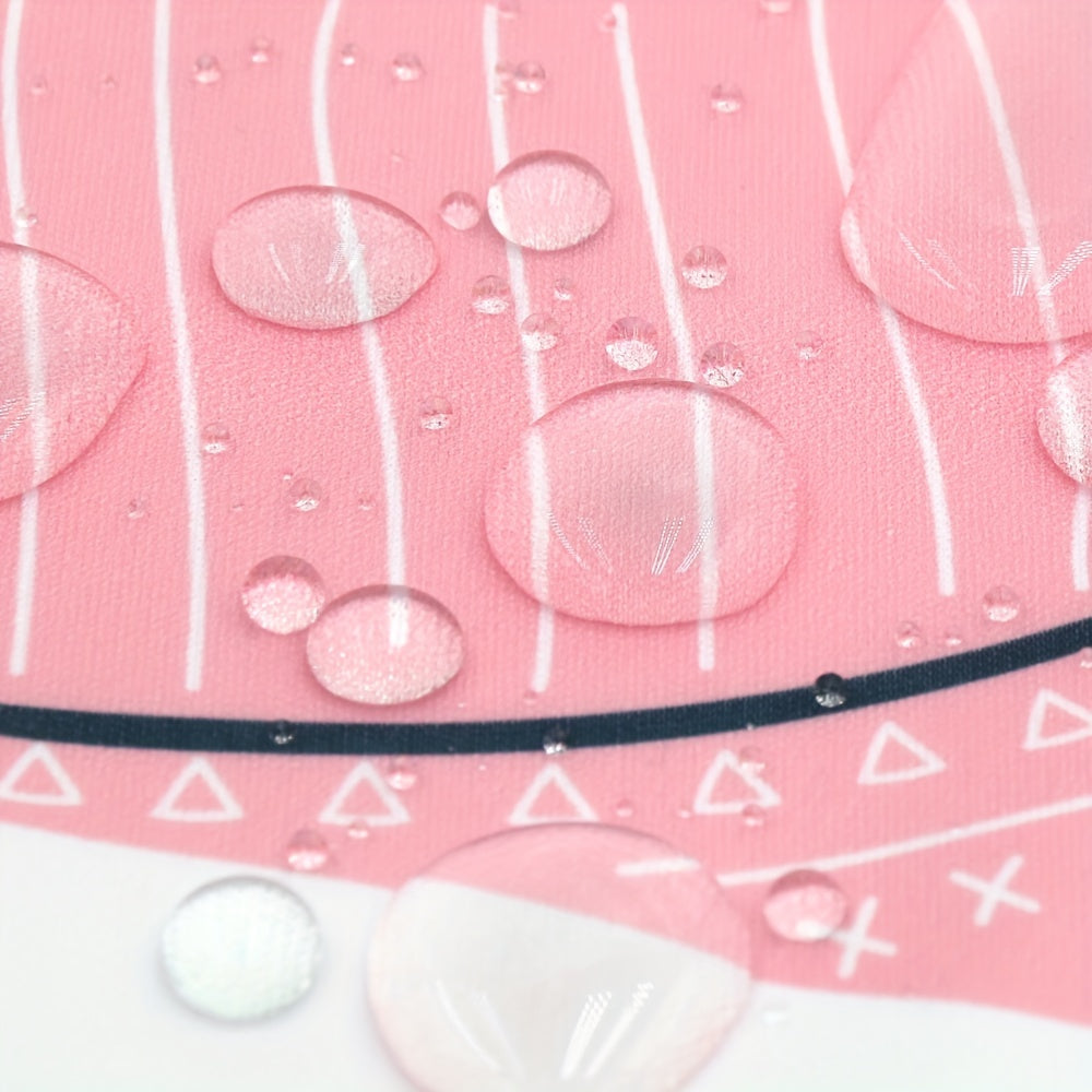 Pink Rainbow Diaper Bag with Double Zipper Trolley Hanging Design Waterproof Travel Bag