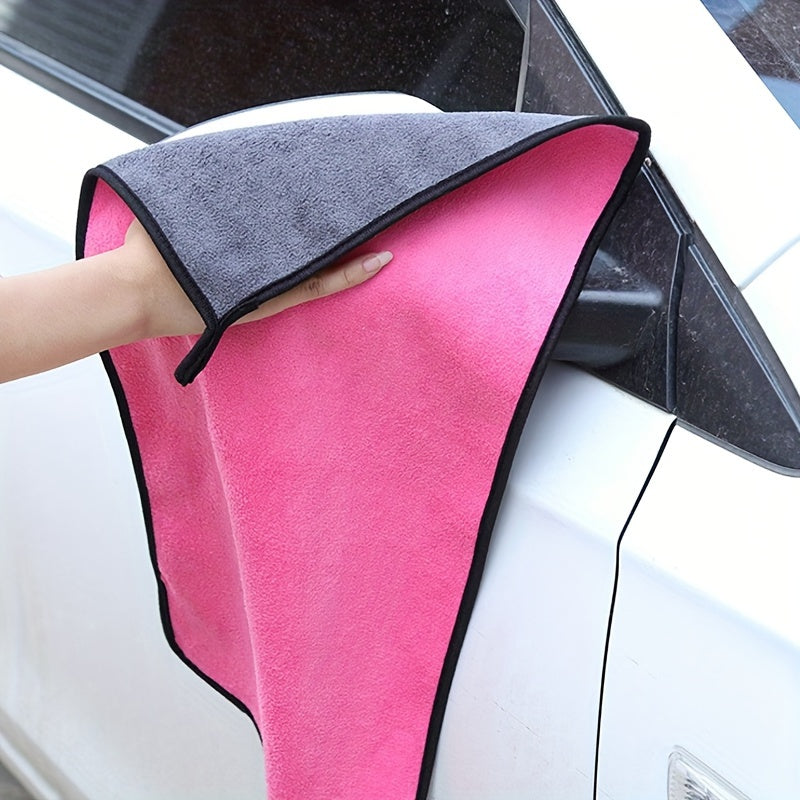 Juego de 5 toallas de limpieza para coche ultra absorbentes, suaves de poliéster, para interior y exterior, detallado