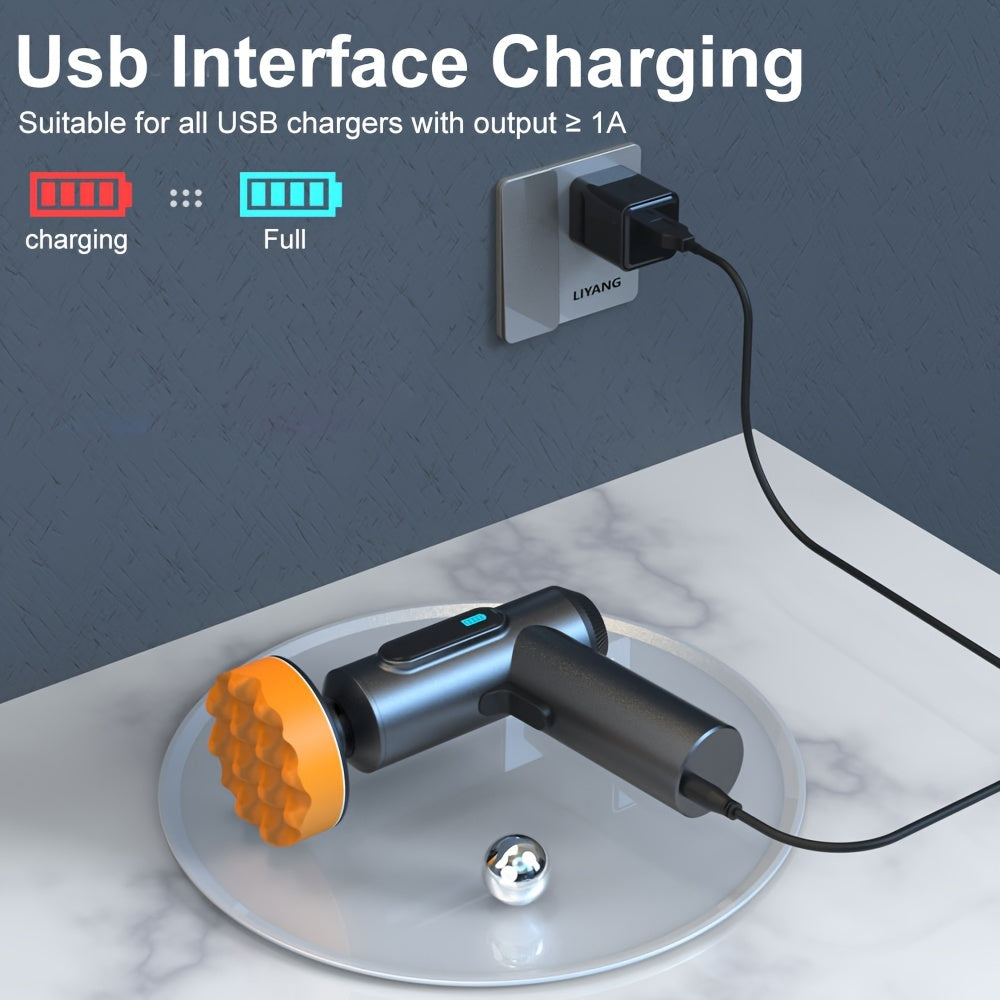 Cordless Car Buffer and Polisher Kit with USB Charging and Digital Display