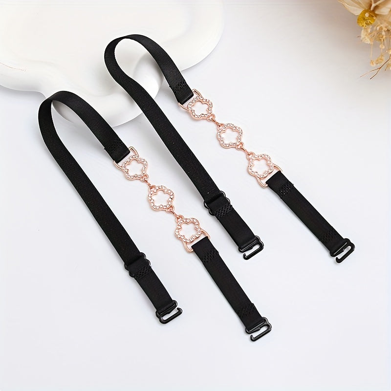 Women's Camouflage Polyester Chain Connection Shoulder Straps for Lingerie Set of 2