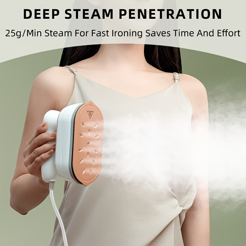 Black and White Handheld Garment Steamer 1200W with Large Soleplate for Home Travel