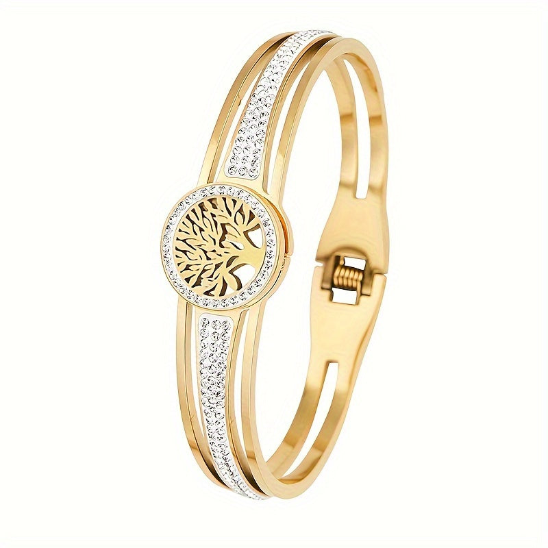 Men's Stainless Steel Life Tree Bracelet Fashionable Jewelry Gift