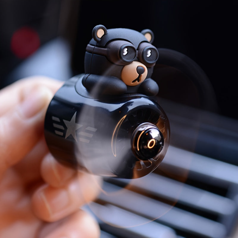 Автомобильный освежитель воздуха Black Bear с вращающимся пропеллером, магнитный диффузор для вентиляции