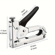 Heavy Duty Staple Gun Kit with 300 Staples for Upholstery Carpentry and Furniture Repair