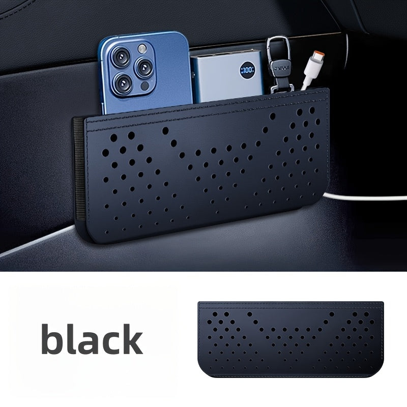 Искусственный кожаный органайзер для панели автомобиля с держателем для стакана и отделениями для хранения